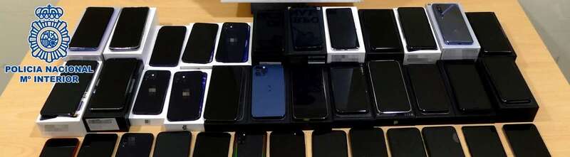 Móviles recuperados por la Policía Nacional/Policía Nacional.